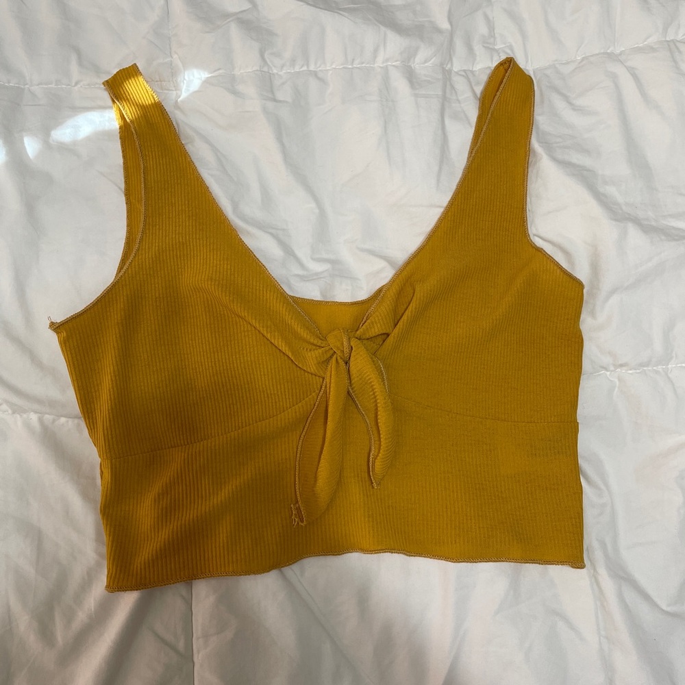 Mustard Yellow Crop Top